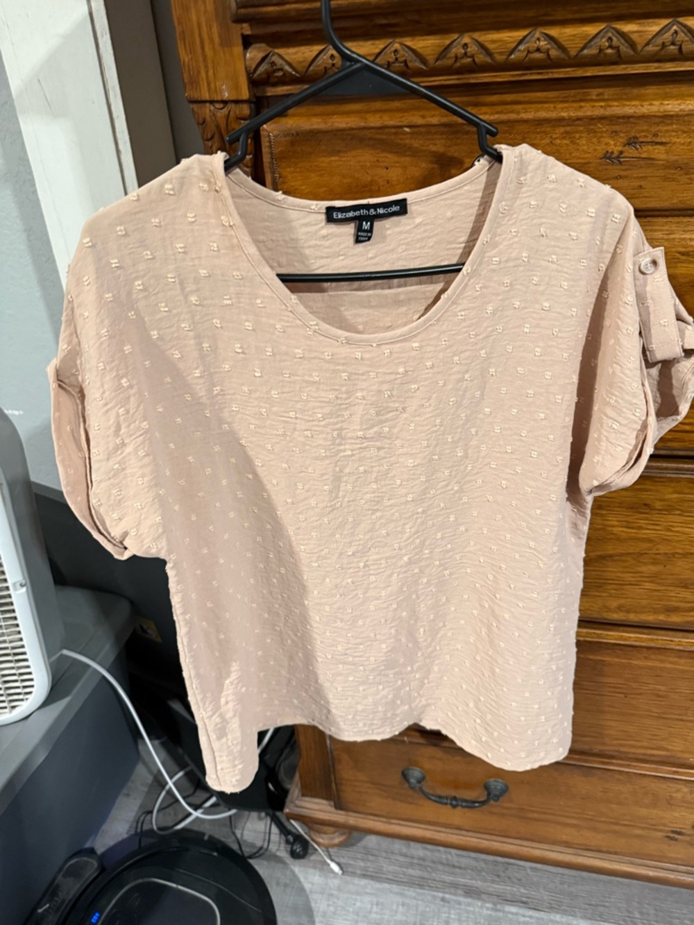Tan Textured Short Sleeve Tee